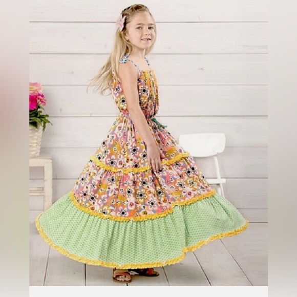 Matilda Jane Other - Matilda Jane Tell Me More Floral Maxi Dress The Adventure Begins Girls size 8